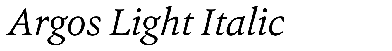 Argos Light Italic